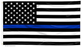 AMERICAN BLACK WHITE BLUE THIN LINE police  3 X 5 FLAG ( sold by the piece )
