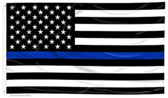 2 X 3 AMERICAN BLACK WHITE BLUE THIN LINE police FLAG ( sold by the piece )