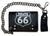 ROUTE 66 TRIFOLD LEATHER WALLET WITH CHAIN (Sold by the piece)