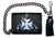 IRON CROSS BLUE FLAMES TRIFOLD LEATHER WALLETS WITH CHAIN (Sold by the piece)