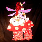 FAIRY ON MUSHROOM WALL BANNER  (Sold by the piece) -* CLOSEOUT $2.50 EA