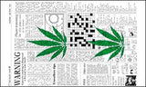WARNING POT LEAF 3' x 5' NEWSPAPER FLAG (Sold by the piece)