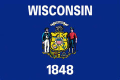 WISCONSIN STATE 3' X 5' FLAG (Sold by the piece) *- CLOSEOUT $ 2.95 EA