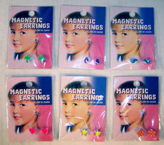 GLOW IN THE DARK MAGNETIC EARRINGS - ( Sold by the piece or dozen ) *- CLOSEOUT NOW 50 CENTS EA