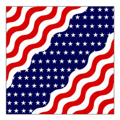 DELUXE AMERICAN USA WAVY FLAG BIKER BANDANA (Sold by the piece or dozen)