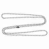 DELUXE STAINLESS STEEL BALL CHAIN SILVER NECKLACE ( sold by the piece or dozen )
