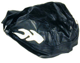 VINYL CAP WITH FLAMES SIDES BANDANNA CAP /HAT (Sold by the dozen) -* CLOSEOUT NOW ONLY $1.00 EA