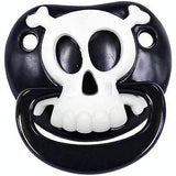 BLACK PIRATE SKULL BILLY BOB TODDLER PACIFIER ( sold by  the piece )