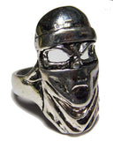 SKULL HEAD WITH MASK BIKER RING  (Sold by the piece) **-  CLOSEOUT AS LOW AS $ 2.95 EA