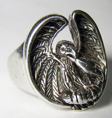 EAGLE HOLDING SNAKE BIKER RING  (Sold by the piece) CLOSEOUT NOW AS LOW AS $ 3.50 EA