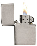 BRUSHED CHROME FLIP TOP LIGHTER (Sold by the piece or dozen)