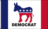 DEMOCRAT POLITICAL PARTY DONKEY 3 X 5 FLAG ( sold by the piece )