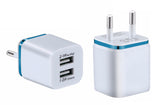SQUARE DUAL USB WALL CELL PHONE CHARGER PLUG ( sold by the piece)