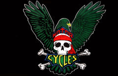 EAGLE WING AND SKULL MOTORCYCLE 3' X 5' BIKER FLAG (Sold by the piece) *- CLOSEOUT NOW $1.95 EA