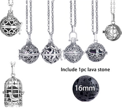 Essential Oil Locket Necklace With Lava Ball  (sold by the piece or dozen)