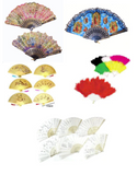 ASSORTED COLLAPSIBLE HAND FANS ( sold by the dozen)