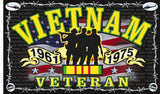 VIETNAM VETERAN SOLDIERS DELUXE 3 X 5 FLAG ( sold by the peice )