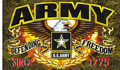 ARMY DEFENDING FREEDOM DELUXE 3 X 5 FLAG ( sold by the piece )