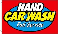 HAND CAR WASH FULL SERVICE  3 X 5 FLAG ( sold by the piece )
