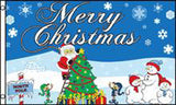 SANTA CHRISTMAS TREE NORTH POLE 3 X 5 FLAG ( sold by the piece )