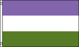 GENDERQUEER RAINBOW  ( transgender )  3 X 5 FLAG ( sold by the piece )