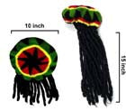 REGGAE KNIT HAT WITH DREADLOCKS (Sold by the piece)