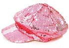 SEQUIN PINK BASEBALL HAT (Sold by the piece)