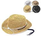 KIDS STRAW COWBOY HATS WITH BEADED HAT BAND (Sold by the dozen) *- CLOSEOUT $2 EA