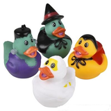 HALLOWEEN 2 1/4 INCH TALL RUBBER DUCKS (Sold by the dozen)