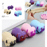 3.2 " SQUISHY STRETCH PUG WITH SAND INSIDE (sold by the piece or dozen)