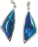 WING SHAPED PAUA SHELL EARRINGS ( sold by the pair)