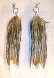LIGHT BROWN WHITE TIP FOX TAIL KEY CHAIN (Sold by the piece) *- CLOSEOUT NOW $2 EACH