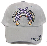 LADIES LOVE OUTLAWS W BADGE EMBROIDERED BASEBALL HAT (Sold by the piece)-* CLOSEOUT ONLY $ 1.95 EA