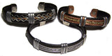 LEATHER WRAPPED COPPER MAGNETIC BRACELET ( Sold by the piece OR dozen)