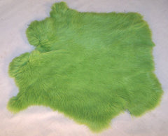 GREEN COLOR RABBIT SKIN PELT (Sold by the piece)