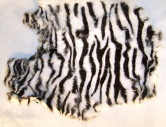 ZEBRA  RABBIT SKIN PELT (Sold by the piece)