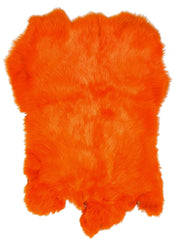 ORANGE DYED COLOR RABBIT SKIN PELT (Sold by the piece)