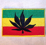 POT RASTA FLAG 3 INCH PATCH (Sold by the piece) * closeout now $ 1.25 ea