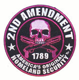 2ND AMENDMENT PURPLE SKULL PATCH (Sold by the piece)