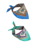 BEAUTIFUL MULTI COLOR PAISLEY DESIGN BANDANNA 2 COLORS! 100% COTTON  ( sold by the piece or dozen )