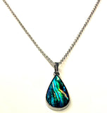 PAUA ABALONE SHELL TEAR DROP NECKLACE ( sold by the piece or dozen)
