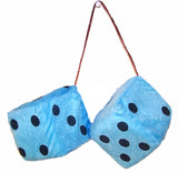 LARGE BLUE PLUSH 3 INCH DICE (Sold by the dozen pair)