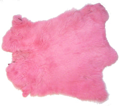 LIGHT PINK DYED COLOR RABBIT SKIN PELT (Sold by the piece)
