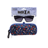 Race Car Tween Boys Black Wayfarer Sunglasses with Race Car Shaped Case ( sold by the piece)