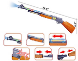 35" LIGHT UP TOY RIFLE WITH LIGHTS AND SOUNDS (sold by the piece)