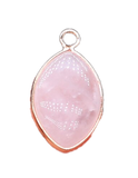 ROSE QUARTZ CRYSTAL OVAL PENDANT (sold by the piece or on chain)