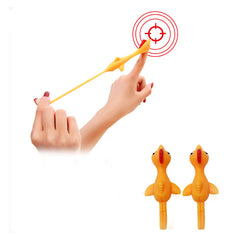 Sticky Stretchy Flying Rubber Chicken Finger Catapult Slingshot (sold by the piece or dozen)