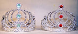 SILVER KIDS JEWEL TIARA CROWNS HATS (Sold by the dozen) *-CLOSEOUT NOW 75 CENTS EA