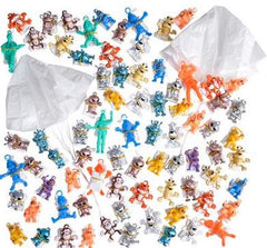 1.5" PARATROOPER ASSORTMENT PARACHUTE TOYS  (sold by the lot of 50 or bag of 200)