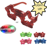 FLASHING LIGHT UP RAINBOW LED STAR GLASSES (sold by the dozen or 4 pack)